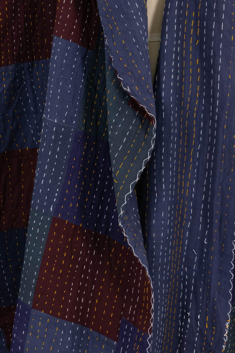 Blue Monday Cotton Patchwork Kantha Woven - Marcy Tilton Fabrics