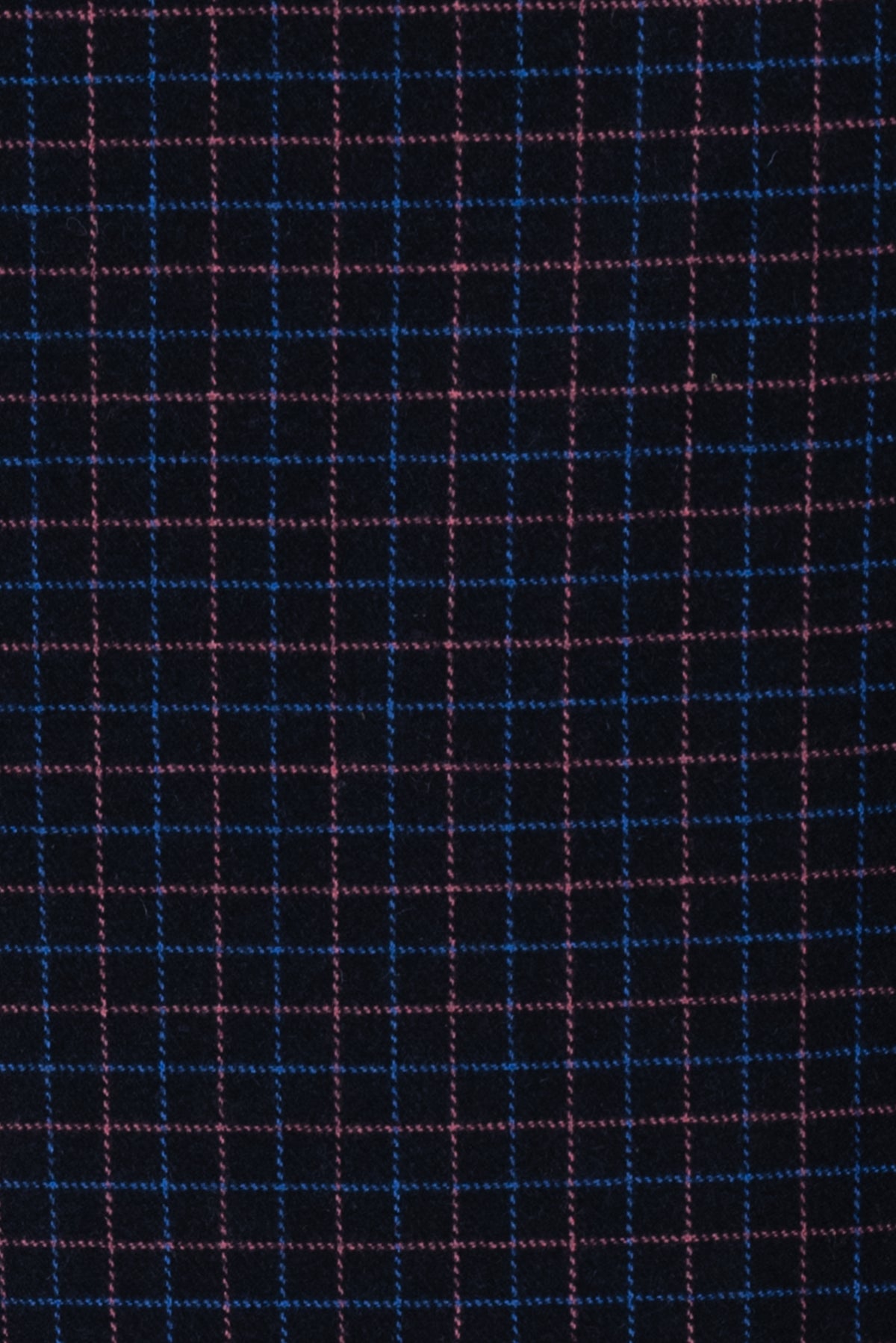 Blue Monday Windowpane Checks Wool Blend Woven
