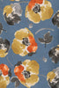 Blue Mood Pansies Japanese Linen/Cotton Woven - Marcy Tilton Fabrics