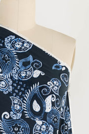 Blue Moon Paisley Italian EcoVero/Viscose Woven - Marcy Tilton Fabrics