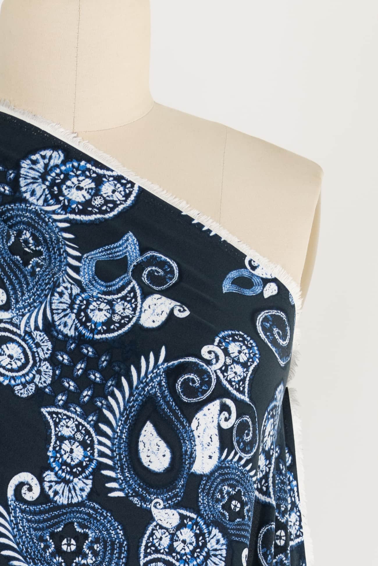 Blue Moon Paisley Italian EcoVero/Viscose Woven - Marcy Tilton Fabrics