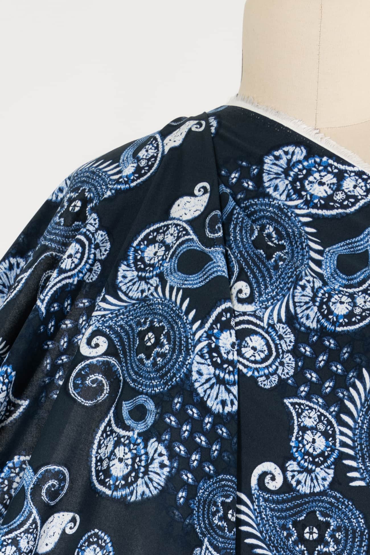 Blue Moon Paisley Italian EcoVero/Viscose Woven - Marcy Tilton Fabrics