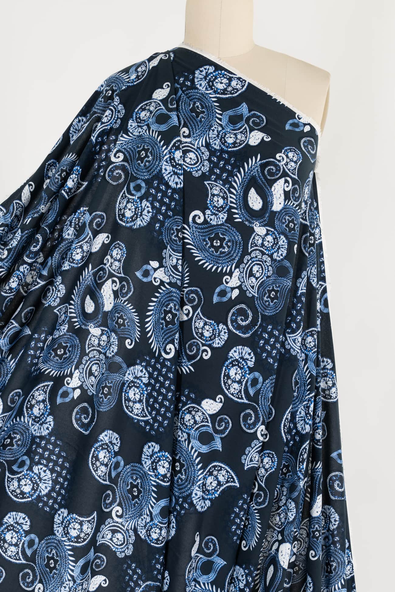 Blue Moon Paisley Italian EcoVero/Viscose Woven - Marcy Tilton Fabrics