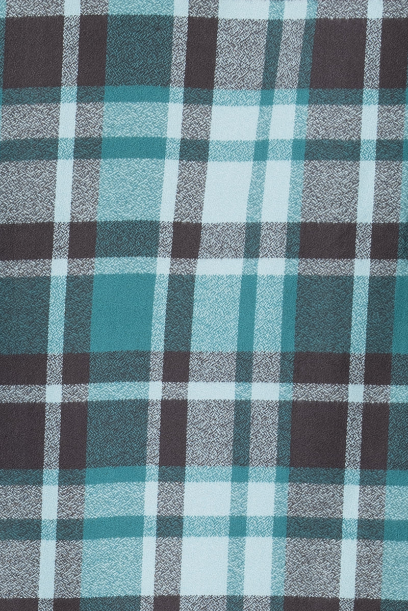 Blue Mountain Plaid Cotton Flannel Woven