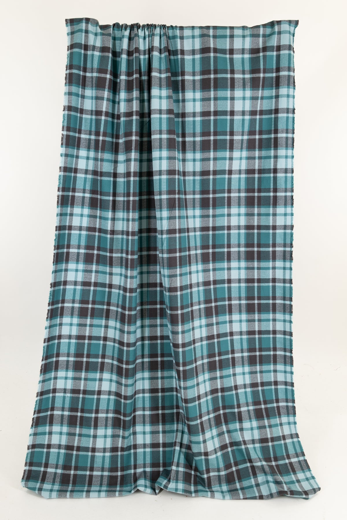 Blue Mountain Plaid Cotton Flannel Woven