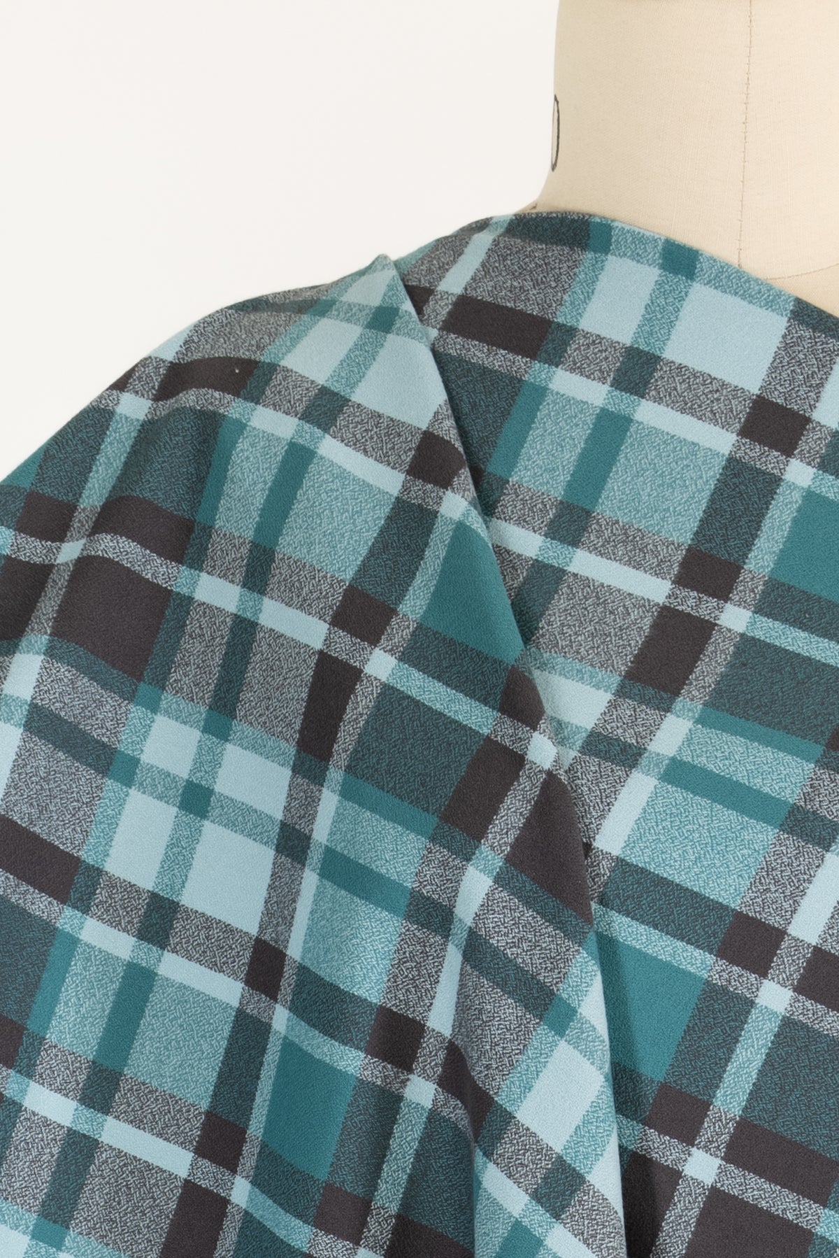 Blue Mountain Plaid Cotton Flannel Woven