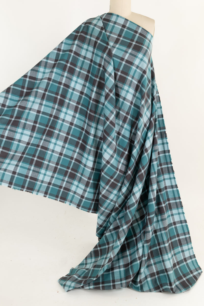 Blue Mountain Plaid Cotton Flannel Woven