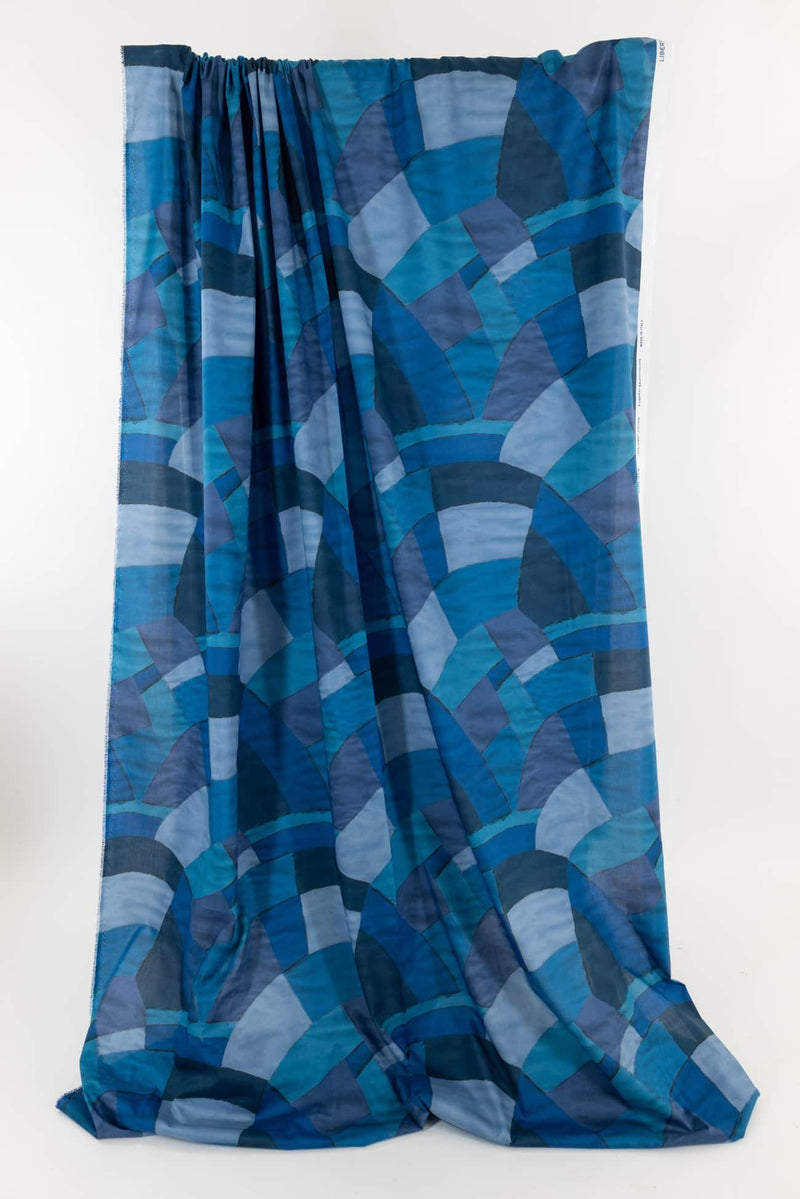 Bluer Than Blue Liberty Cotton Woven - Marcy Tilton Fabrics