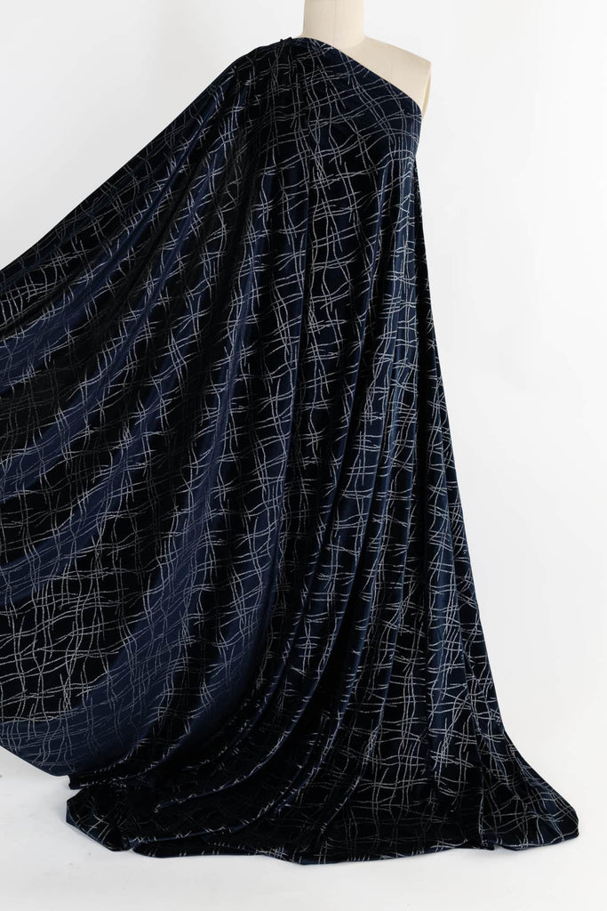 Blue Tango Velvet Knit - Marcy Tilton Fabrics