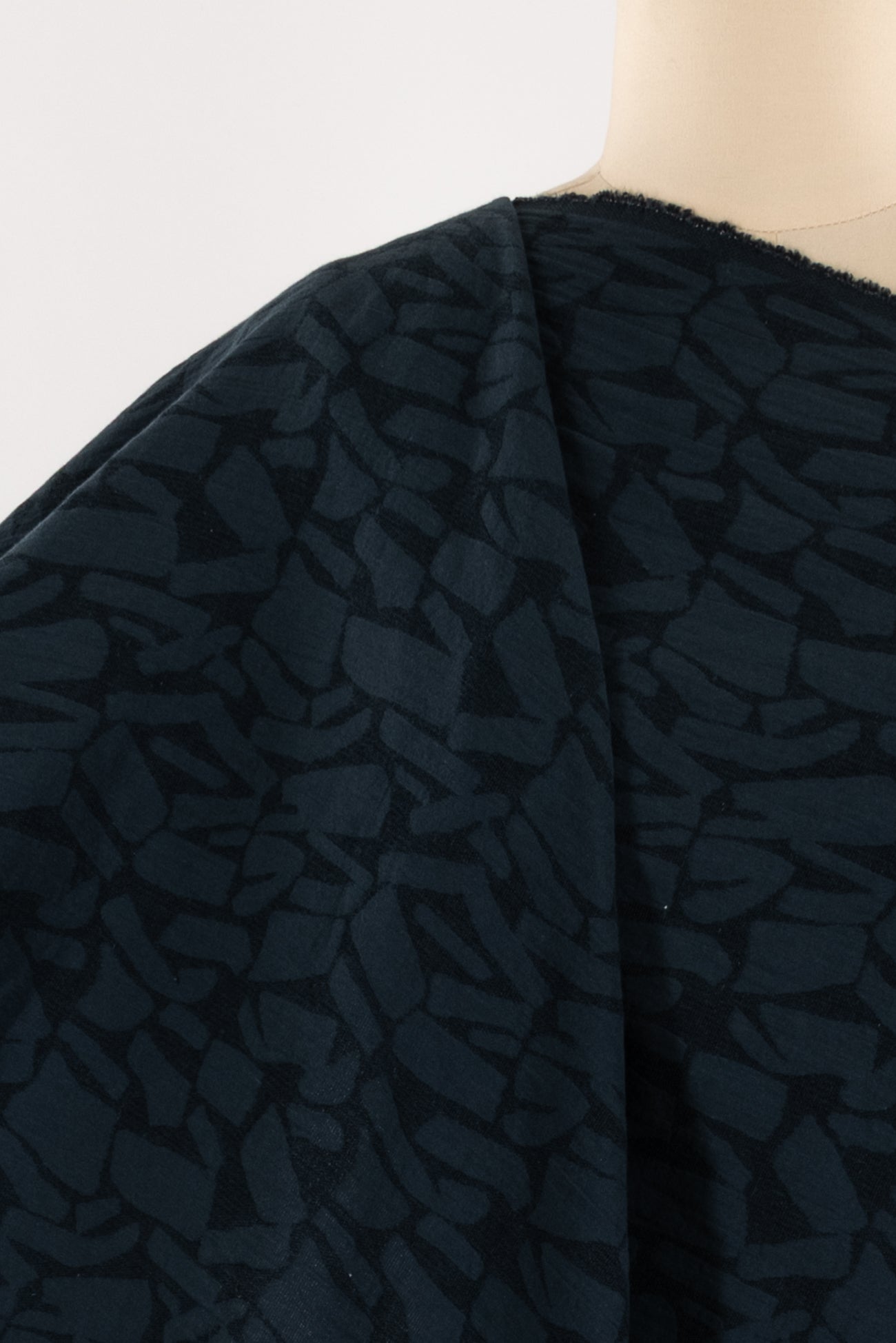 Blue Teal Flagstones Jacquard Woven