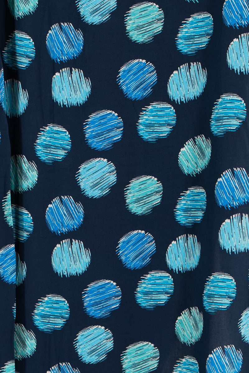 Blue Topaz Dots Rayon Woven - Marcy Tilton Fabrics