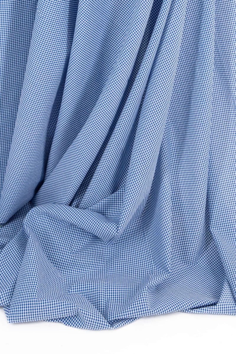 Bluette Gingham Japanese Seersucker Check Cotton Woven - Marcy Tilton Fabrics