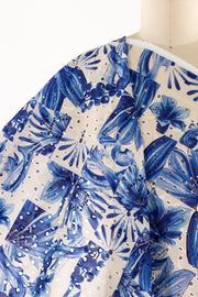 Bluette Squares Cotton Eyelet Woven