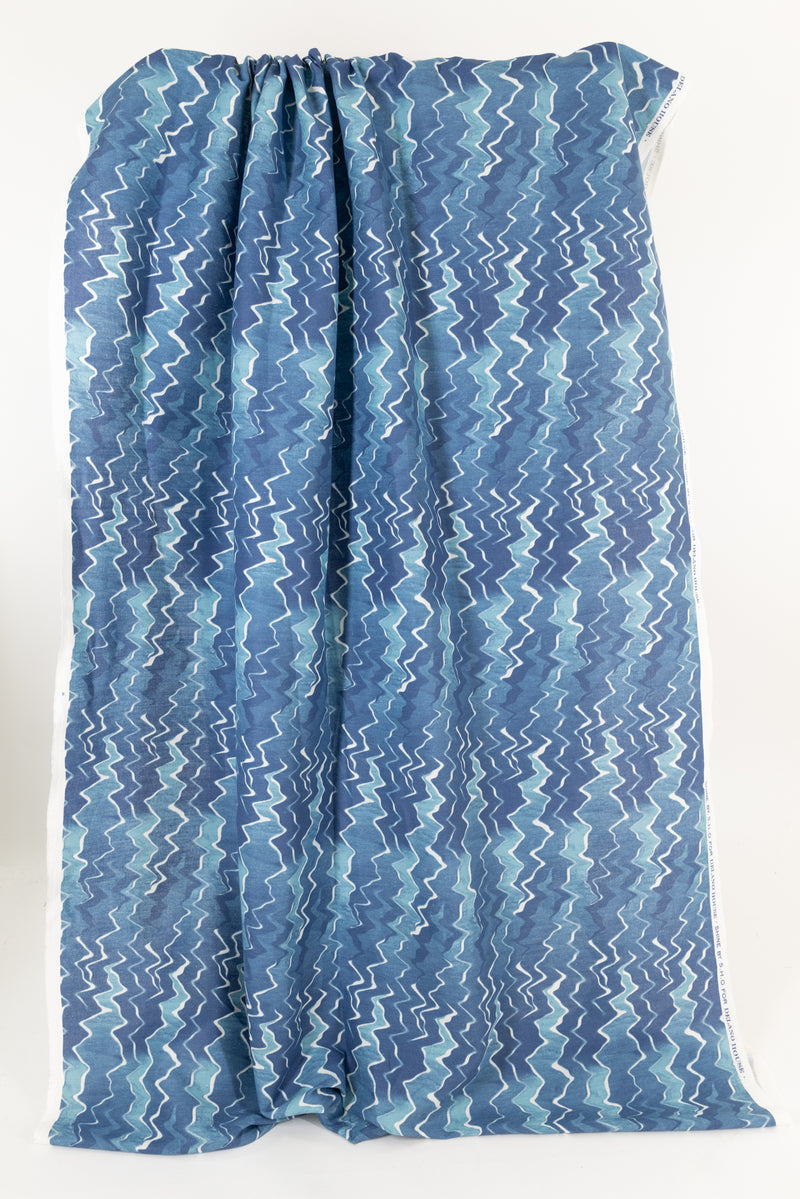 Blue Wave Euro Linen Woven