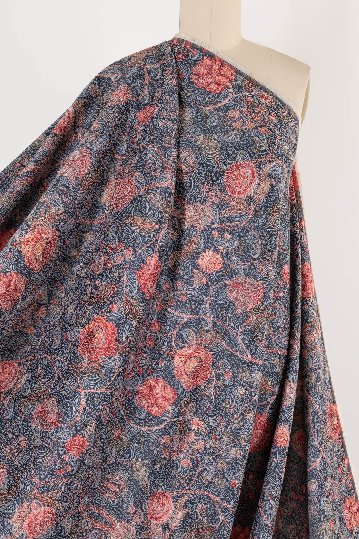 Bobby Blue Paisley Italian Jacquard Stretch Woven