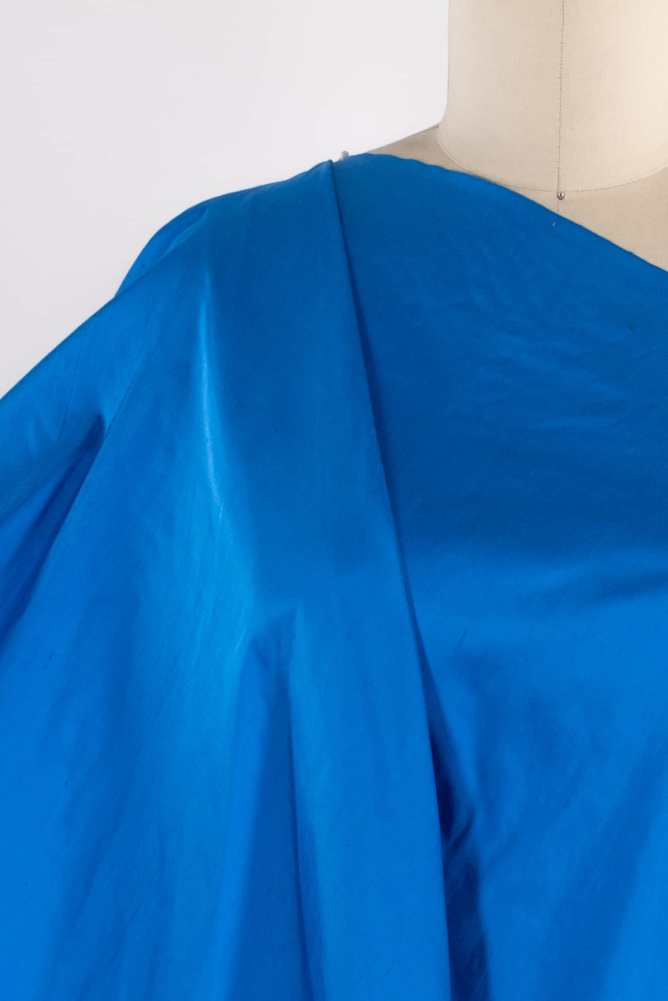 Bondi Blue Silk Dupioni Woven