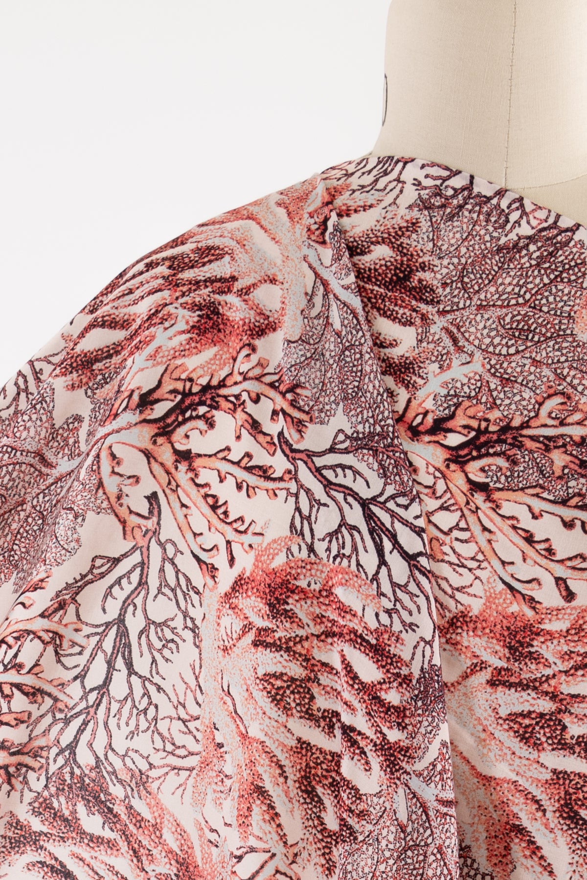 Branch Coral Italian Viscose Woven