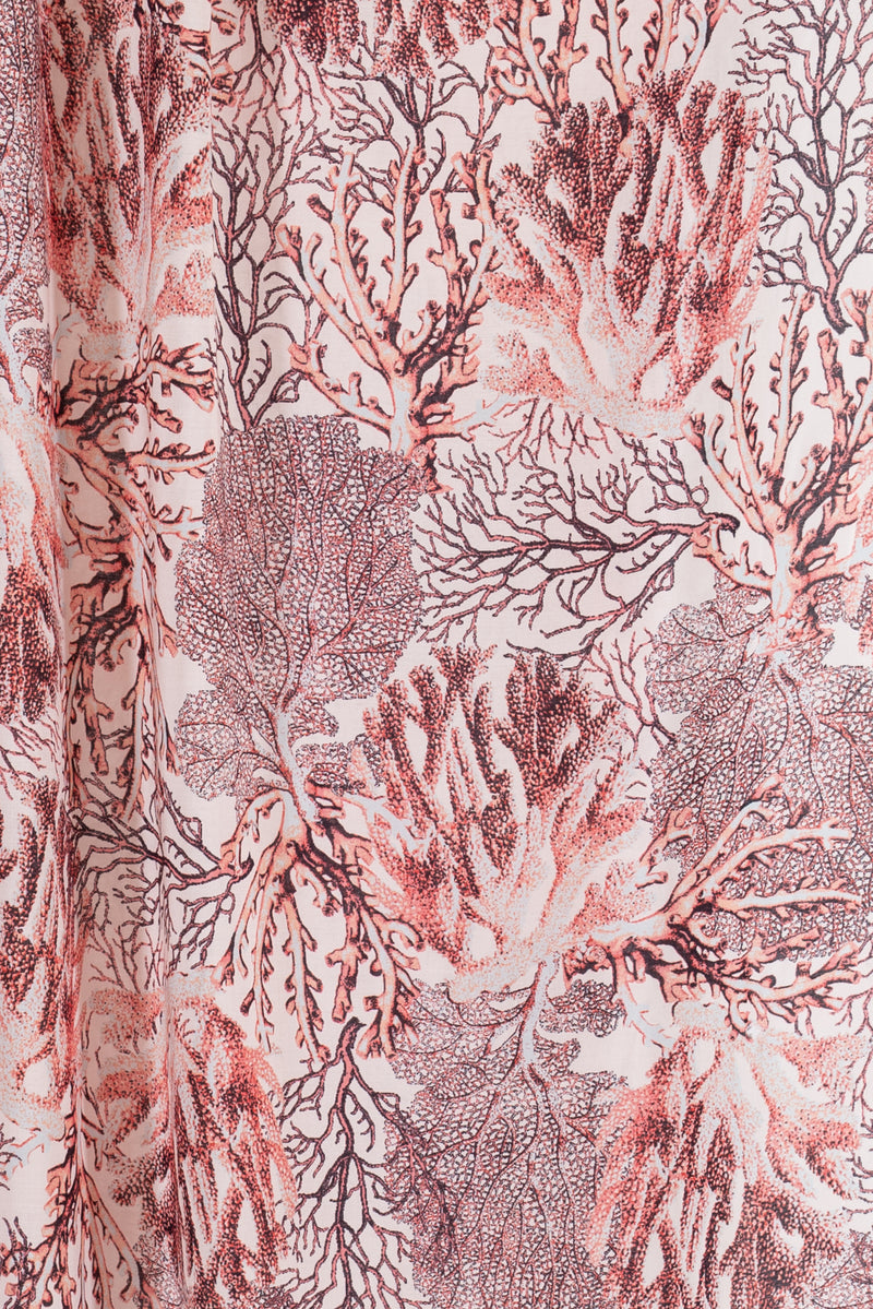 Branch Coral Italian Viscose Woven