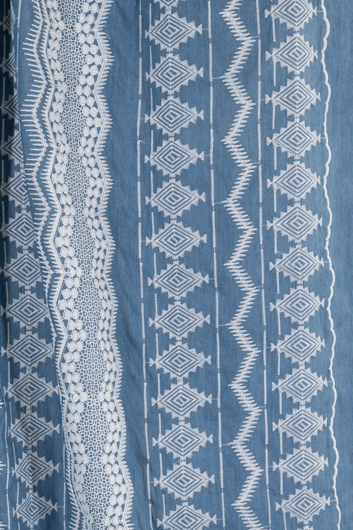 Broderie Chambray Embroidered Cotton Woven