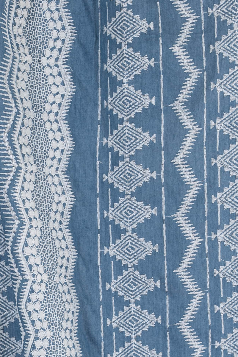 Broderie Chambray Embroidered Cotton Woven