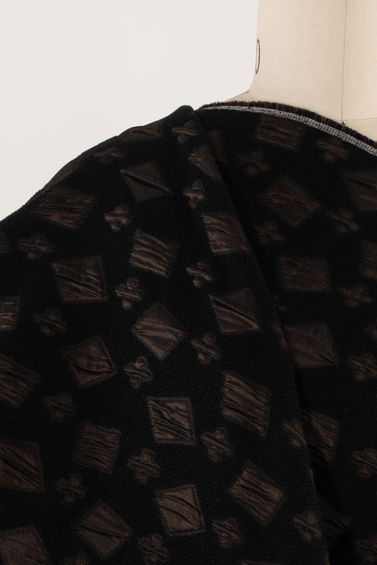 Brown Diamond French Brocade Woven SOLD BY THE CUT