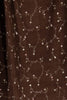 Brown Posies Embroidered Pinwale Corduroy Cotton Woven - Marcy Tilton Fabrics