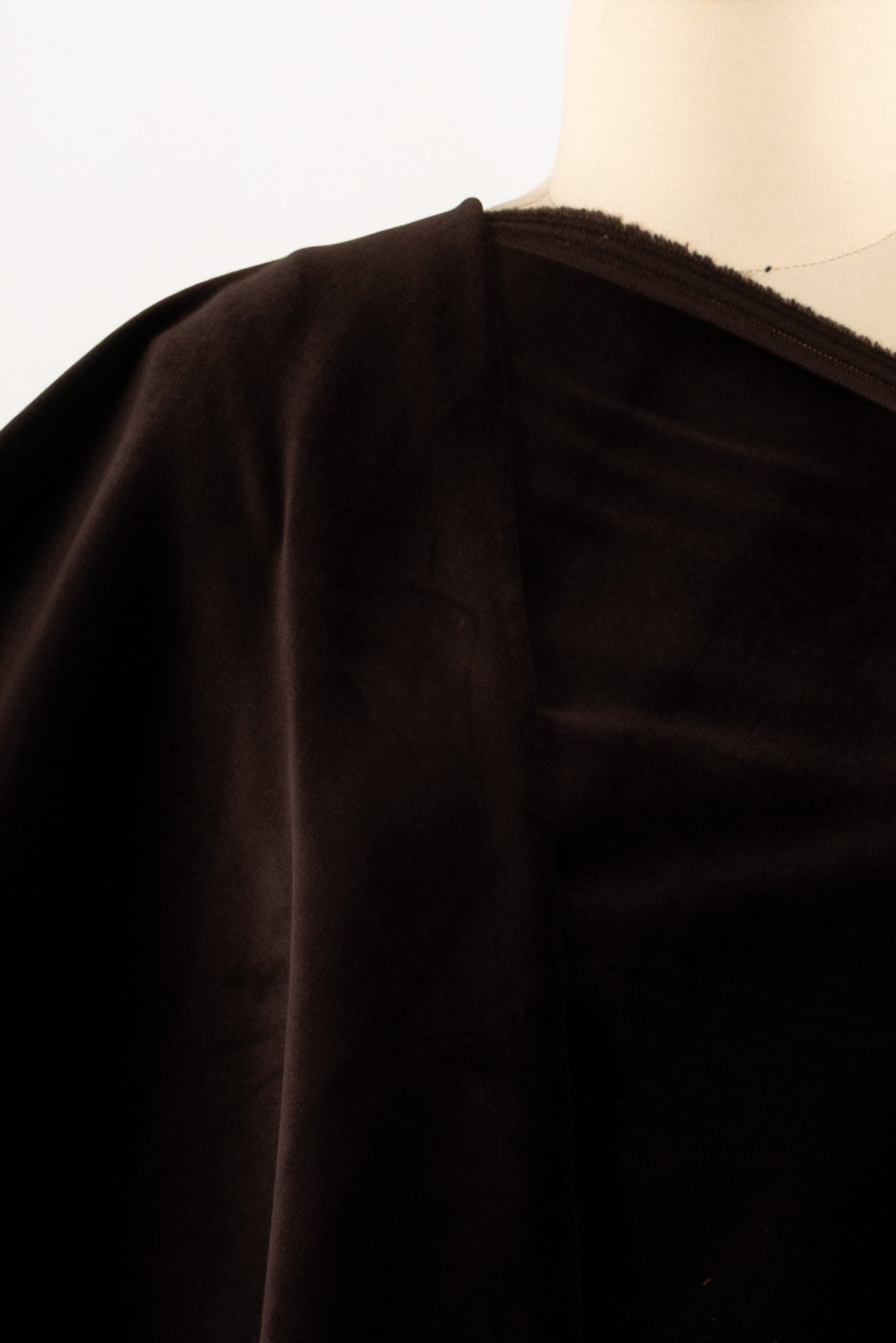 Brunette Stretch Velveteen Woven