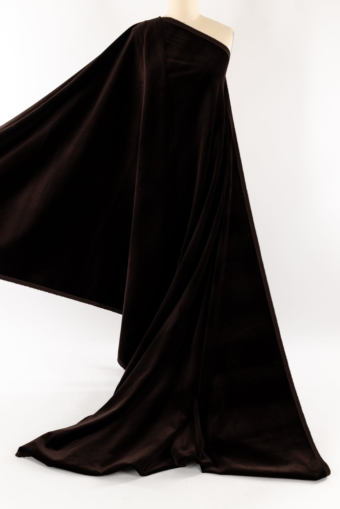 Brunette Stretch Velveteen Woven