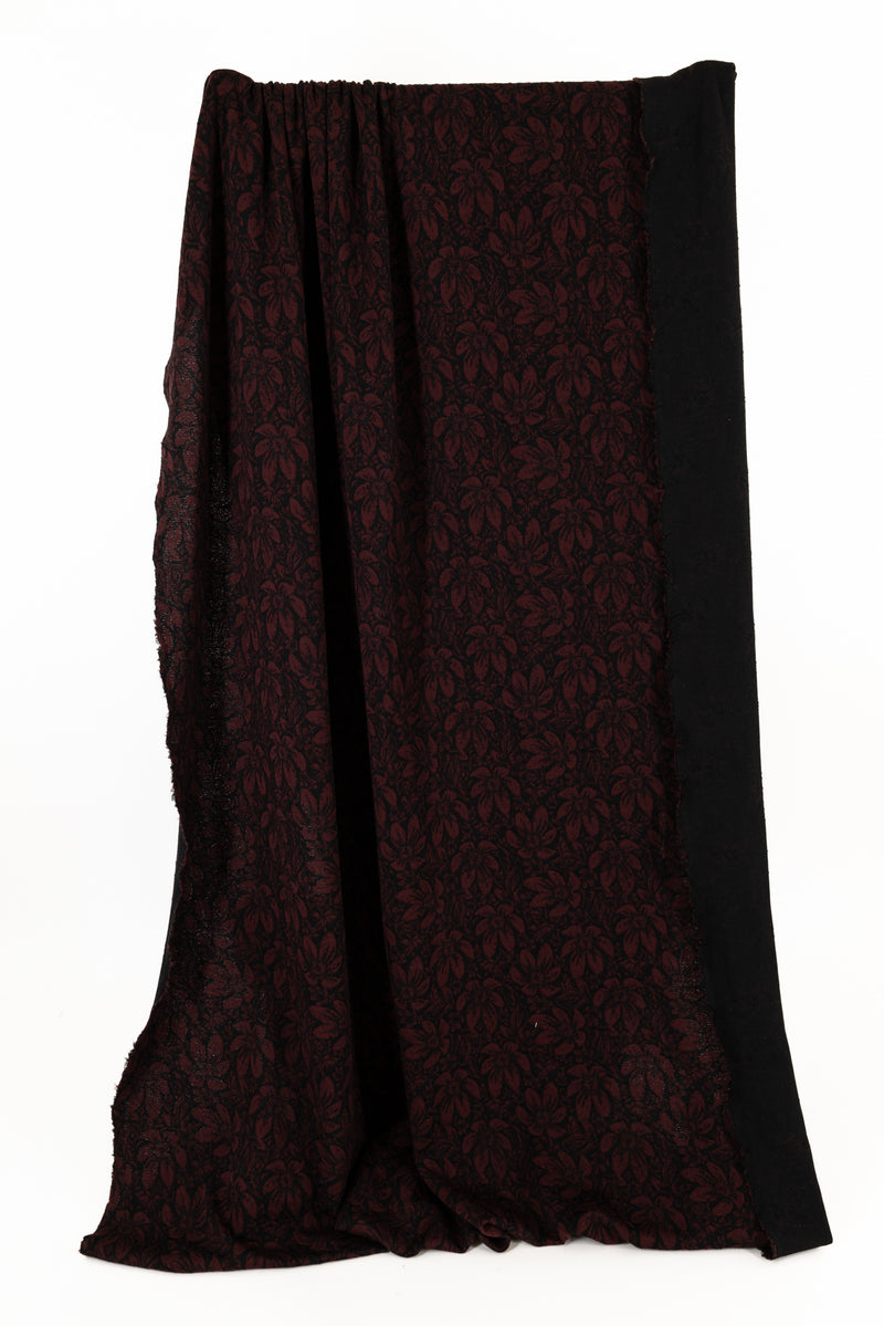 Burgundy Cosmos Jacquard Sweater Knit