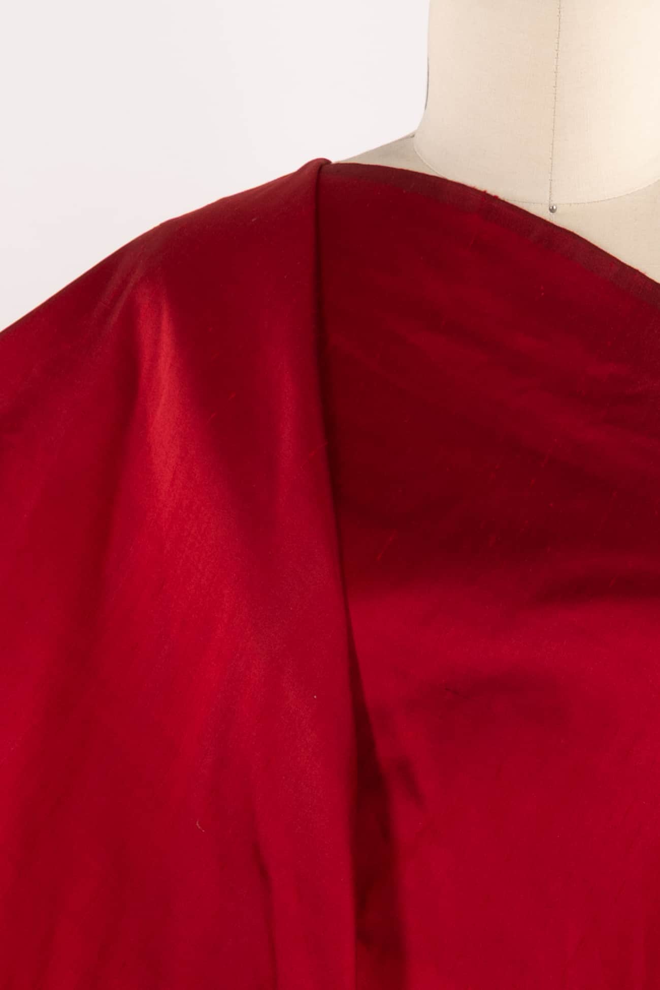 Candy Apple Red Silk Dupioni Woven