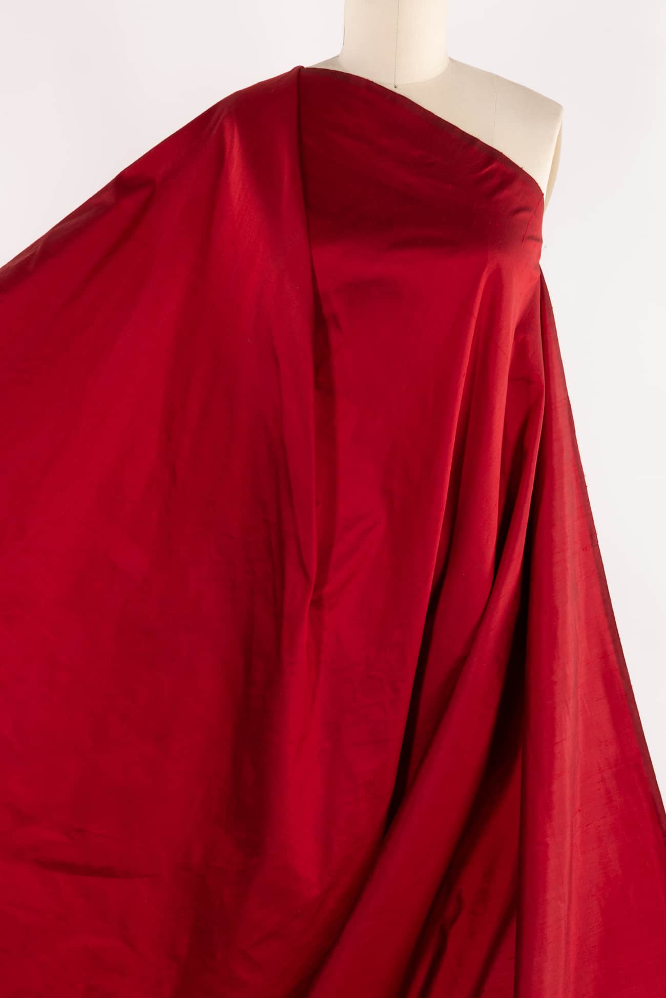 Candy Apple Red Silk Dupioni Woven