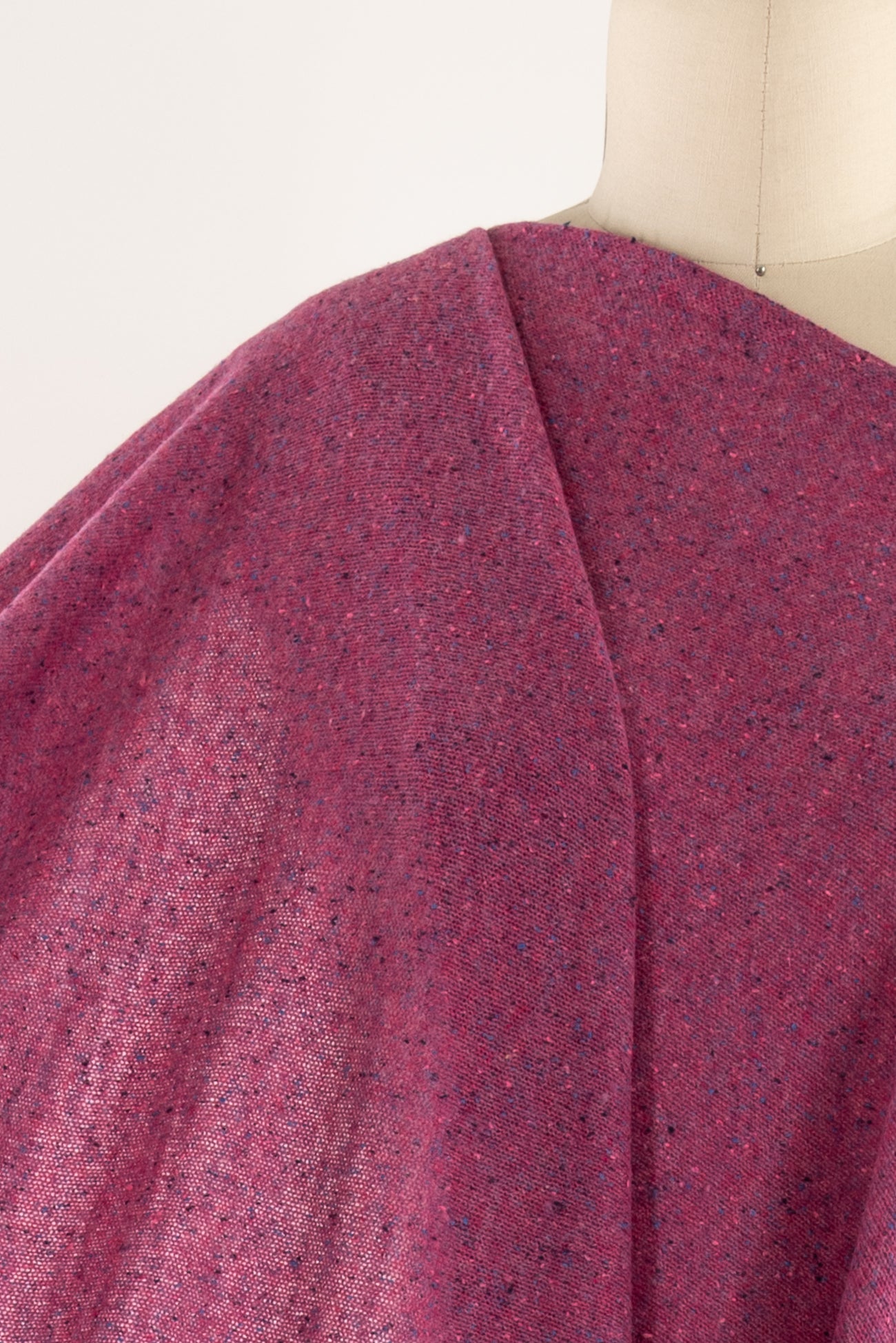 Pink Candy Tweed Wool/Silk Italian Sweater Knit