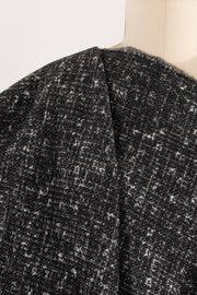 Carbon Tweedy Cotton Blend Fleece Knit