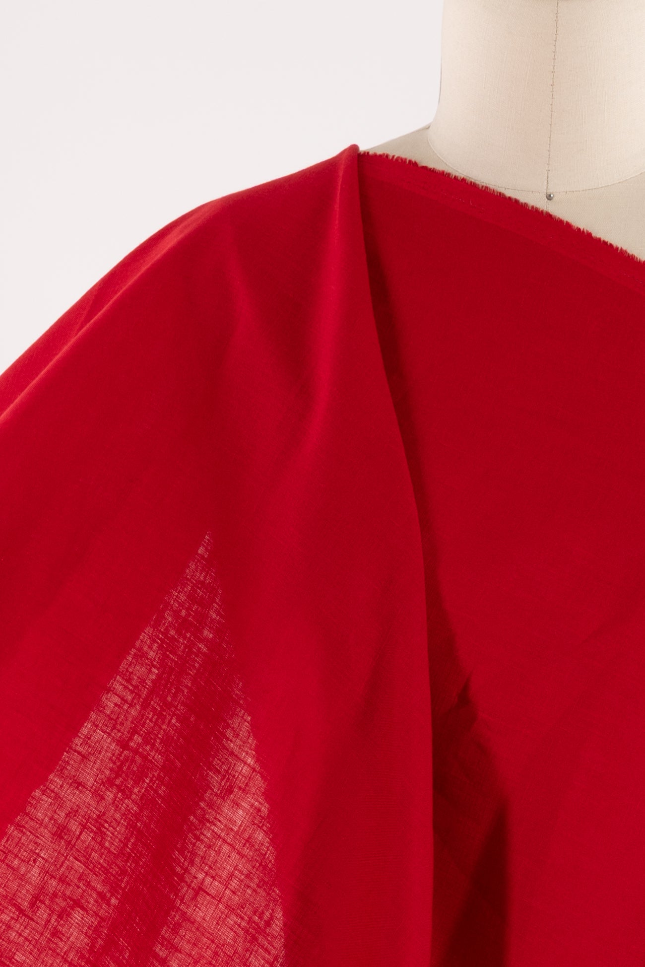 Cardinal Red Linen Woven