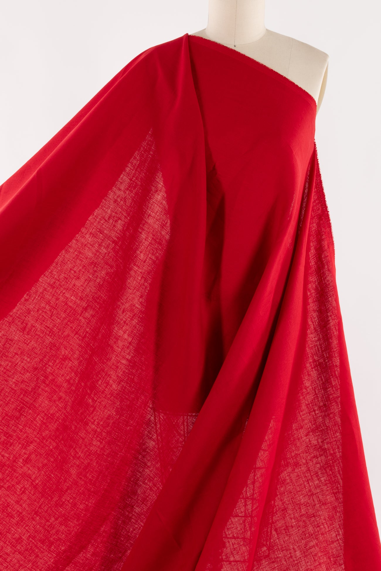 Cardinal Red Linen Woven