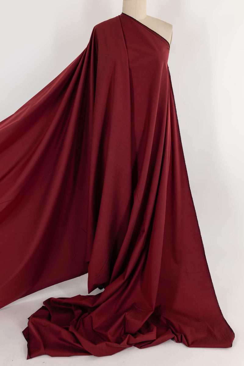 Carnelian Red Crossweave Stretch Woven - Marcy Tilton Fabrics