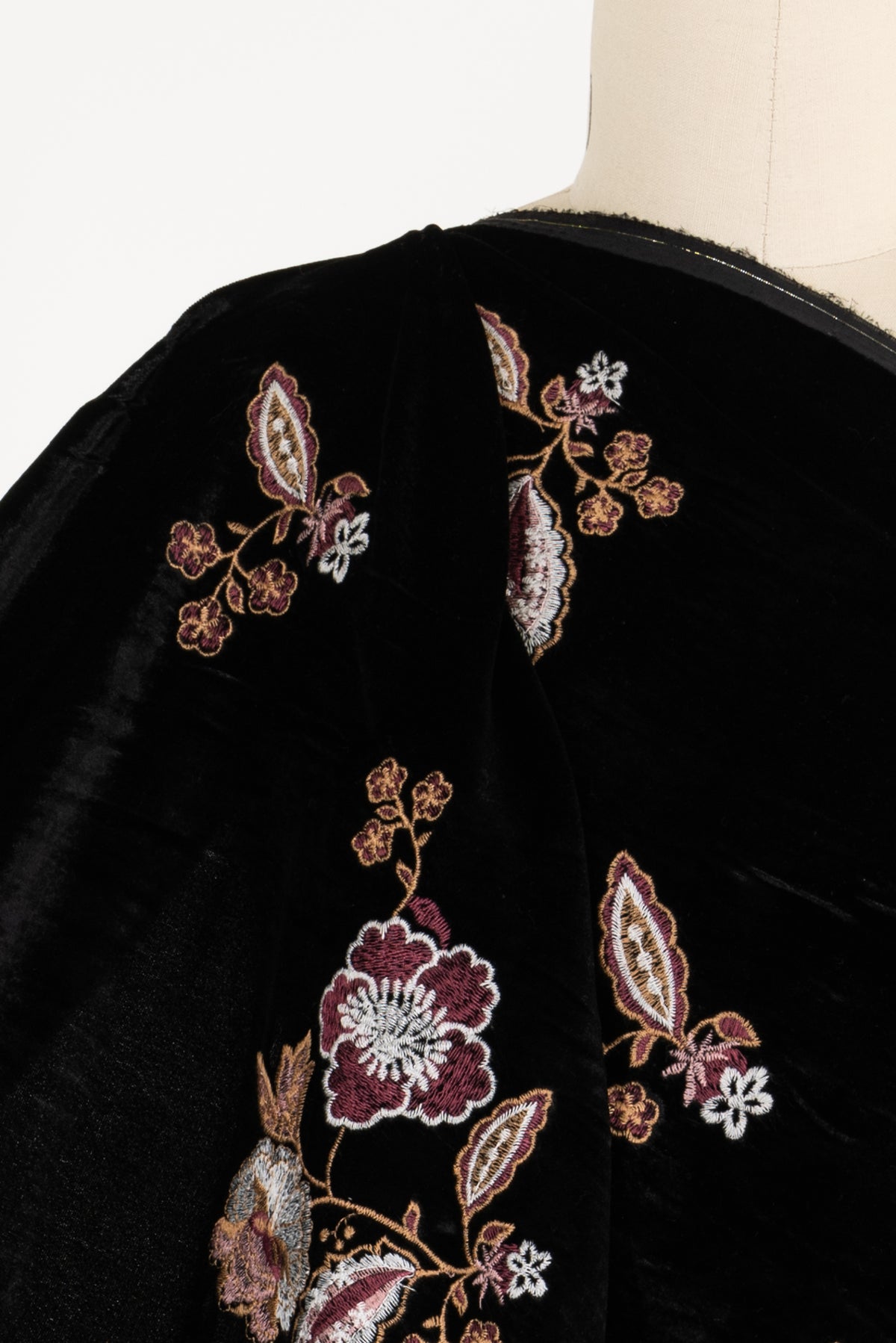 Cecelia Embroidered Velvet Woven