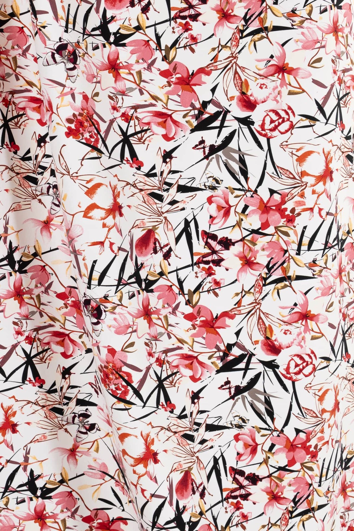 Ace Cerise Garden Stretch Woven - Marcy Tilton Fabrics