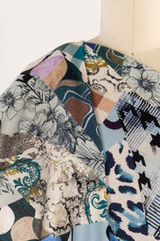 Cerulean Collage Italian Ponte Knit