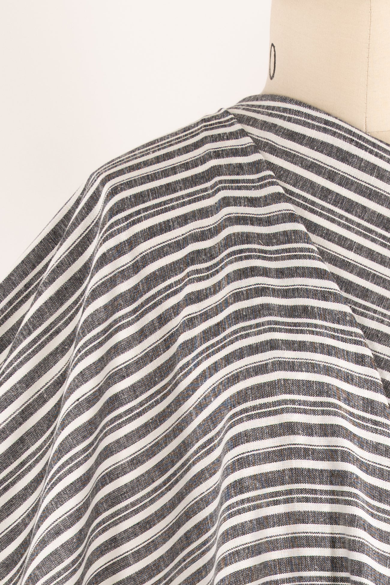 Chalk And Ink Stripe Linen Blend Woven