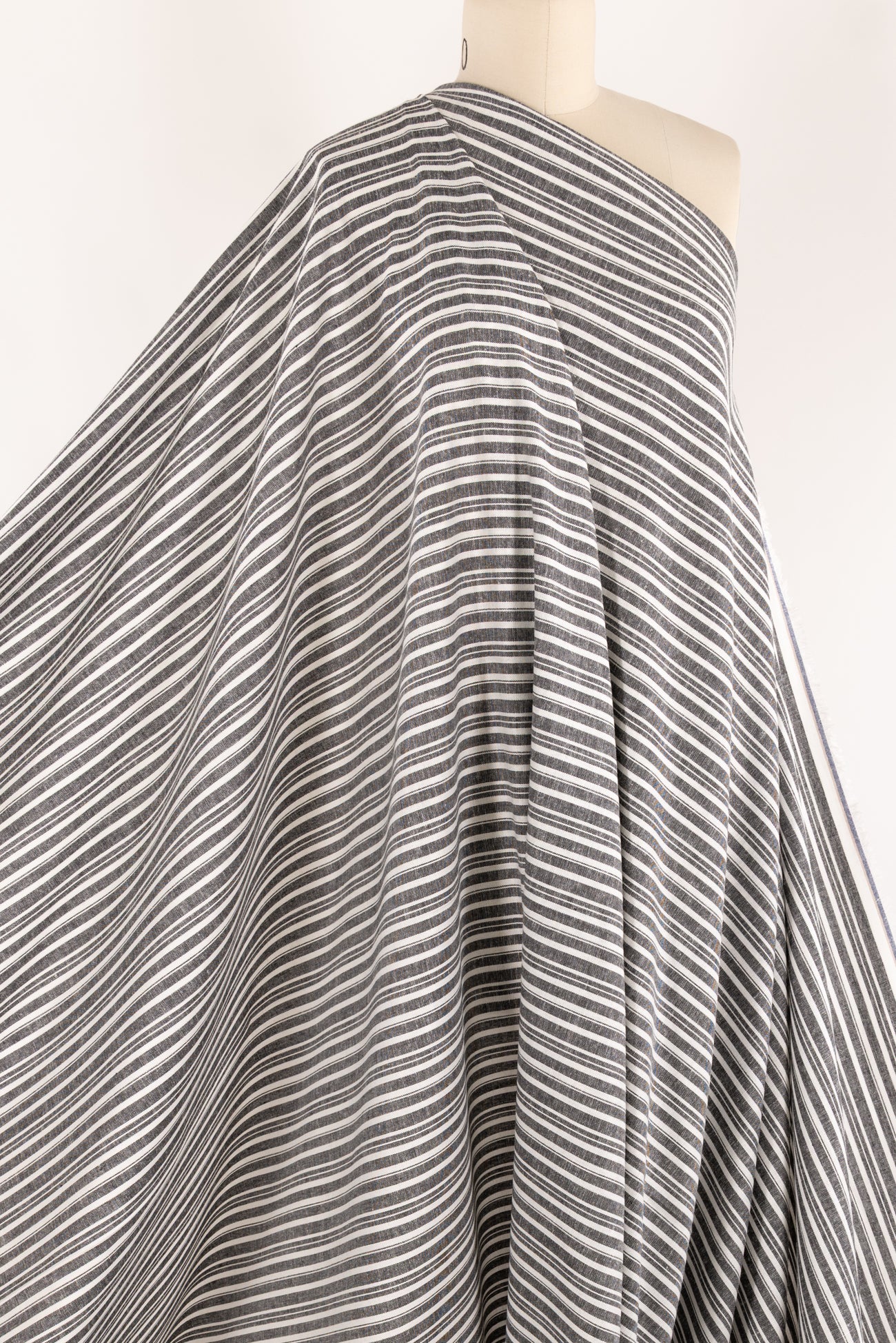 Chalk And Ink Stripe Linen Blend Woven