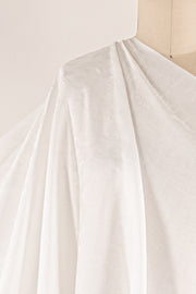 Chalk White Damask Japanese Cotton Woven