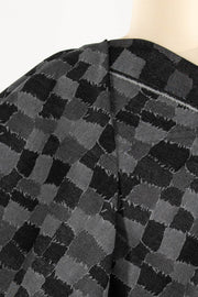 Charcoal Path Cotton Jacquard Denim Woven