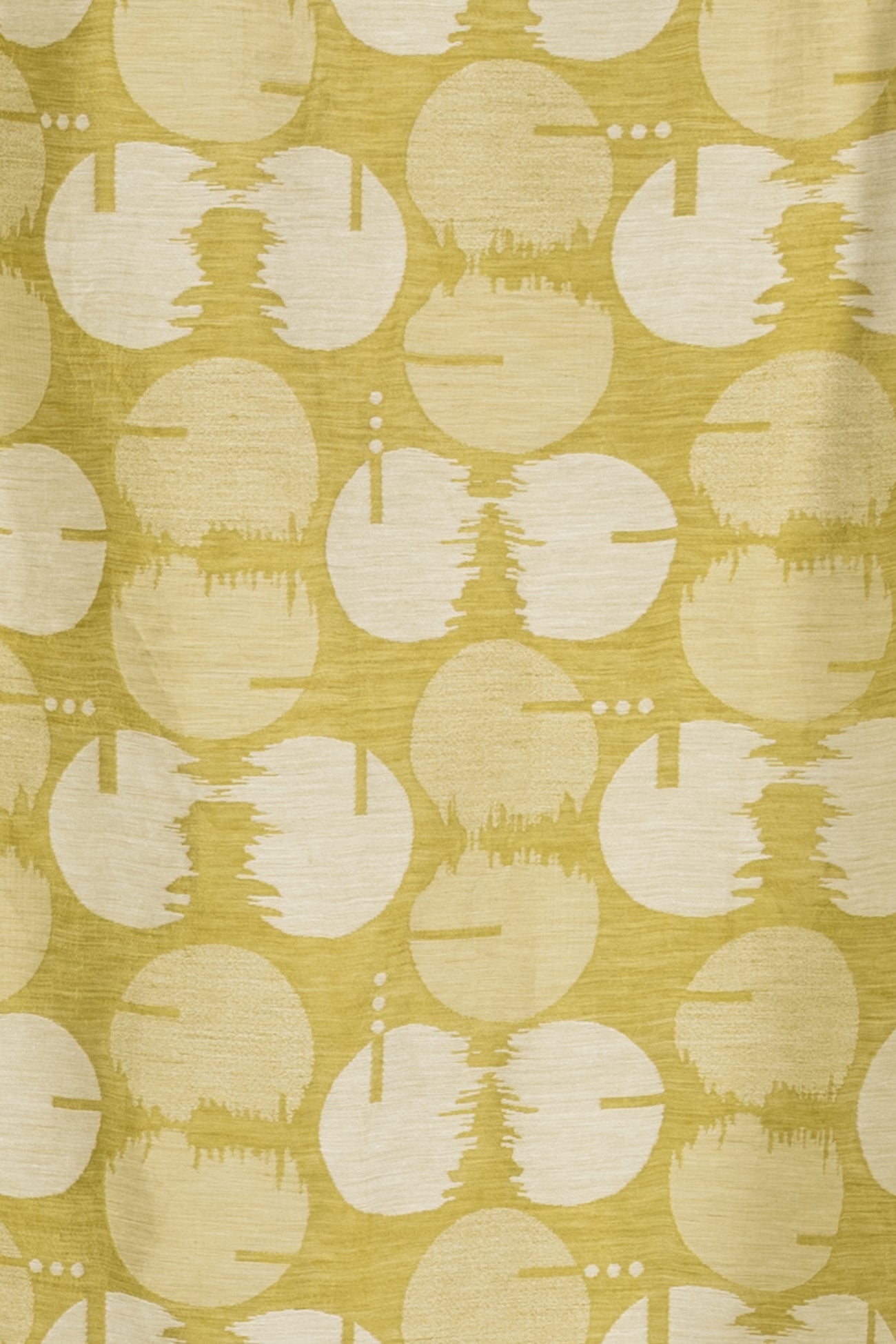Citron Linen Blend Jacquard Woven