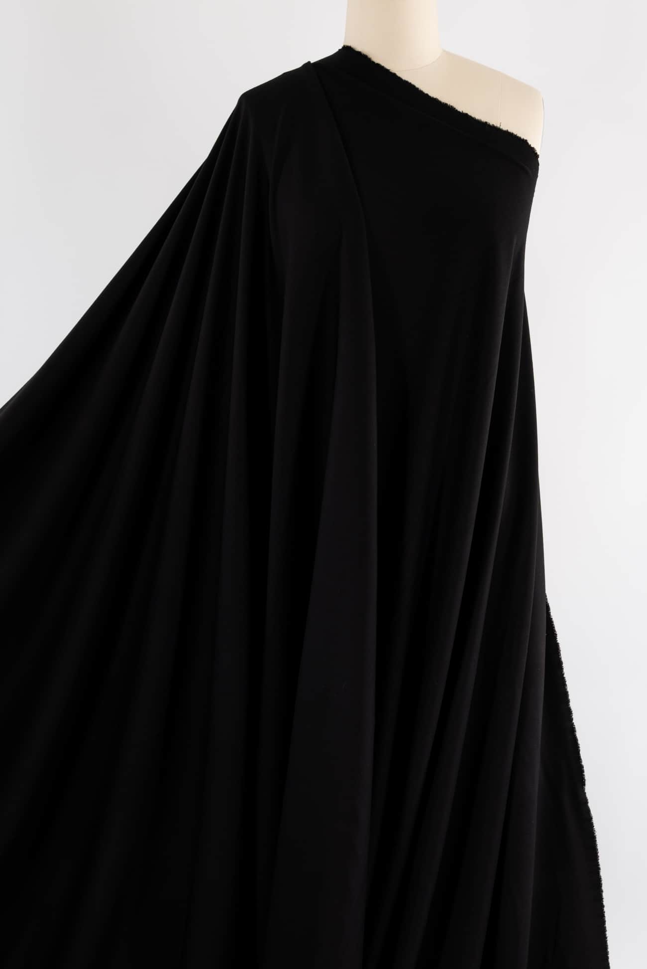 Coal Black Ponte Knit