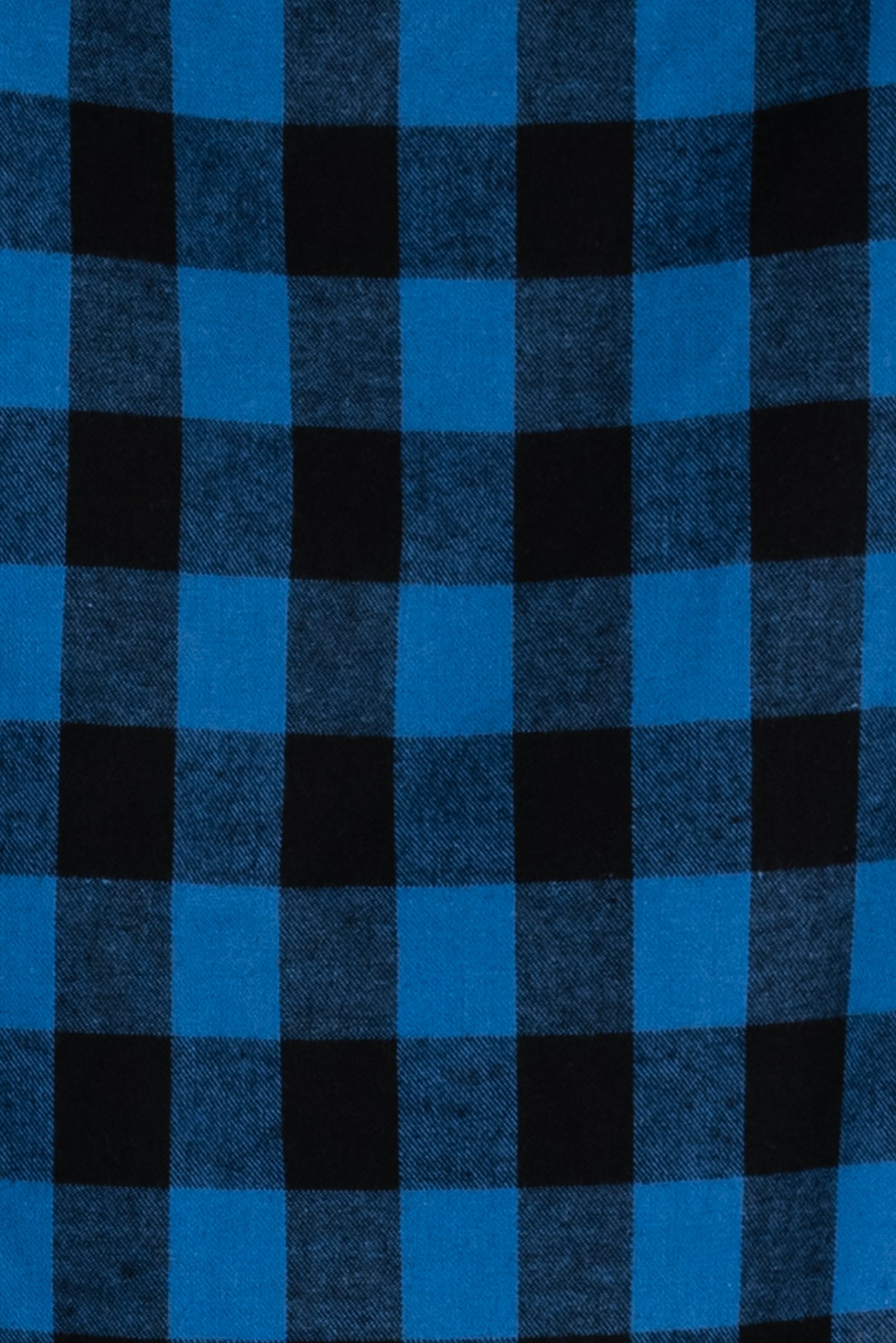 Cobalt Buffalo Check Cotton Flannel Woven