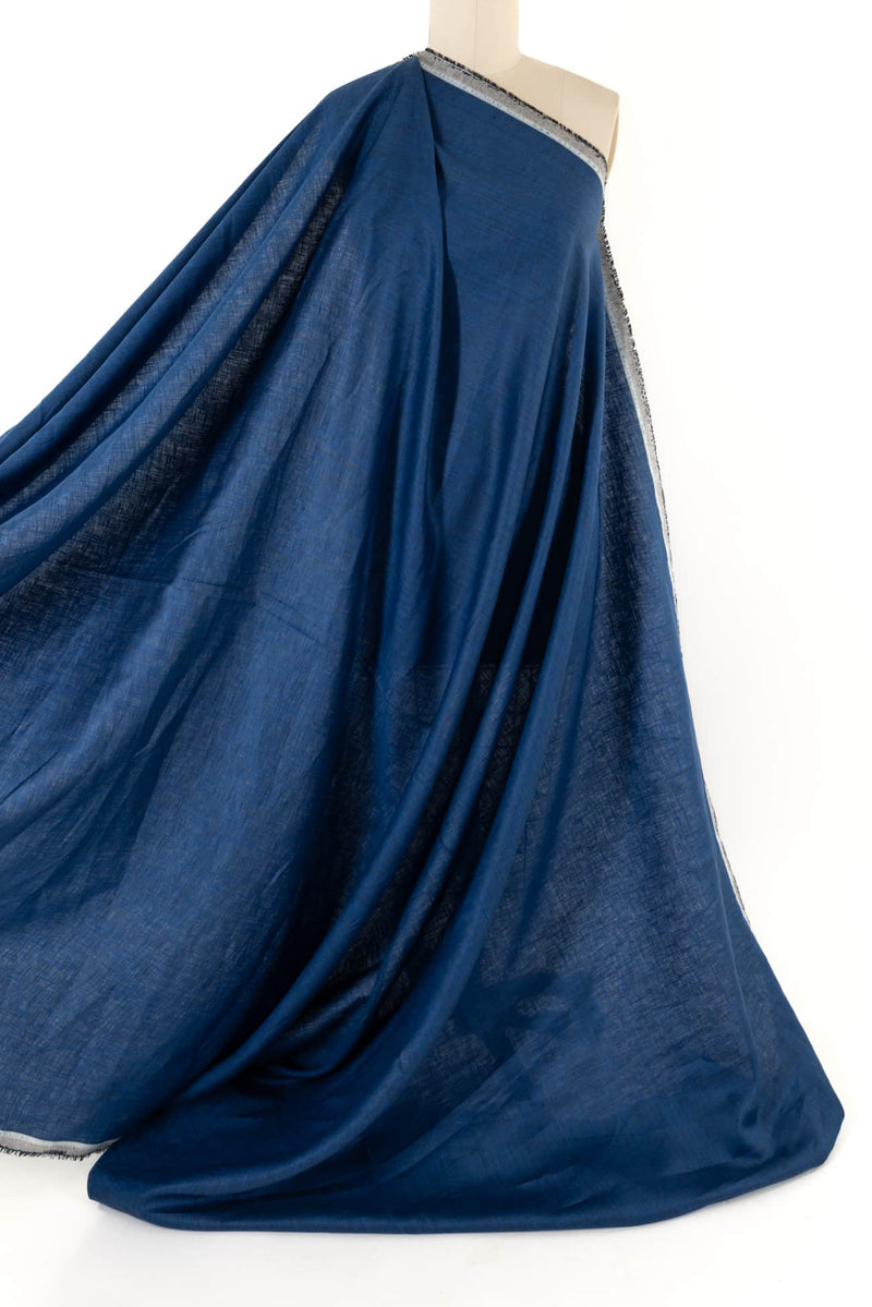 Cobalt Blue Hanky Linen Woven
