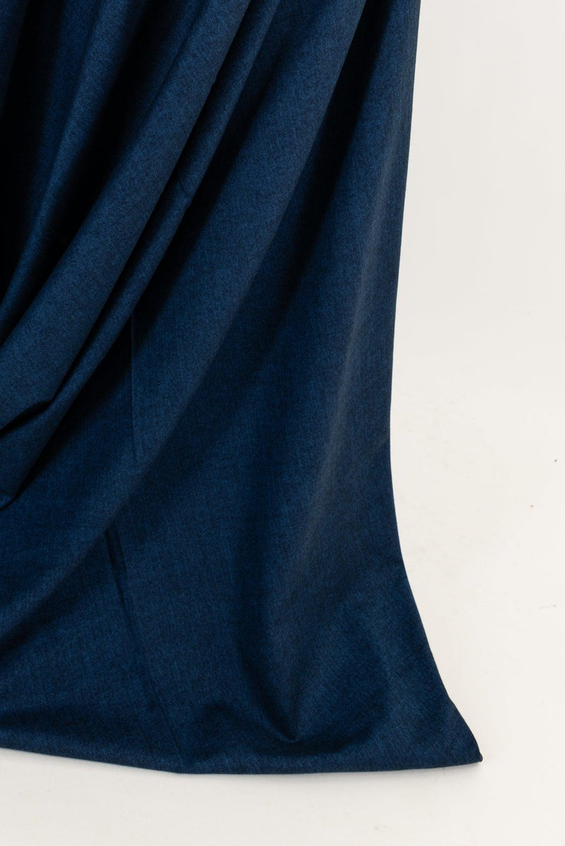 Cobalt Herringbone Cotton Flannel Woven - Marcy Tilton Fabrics