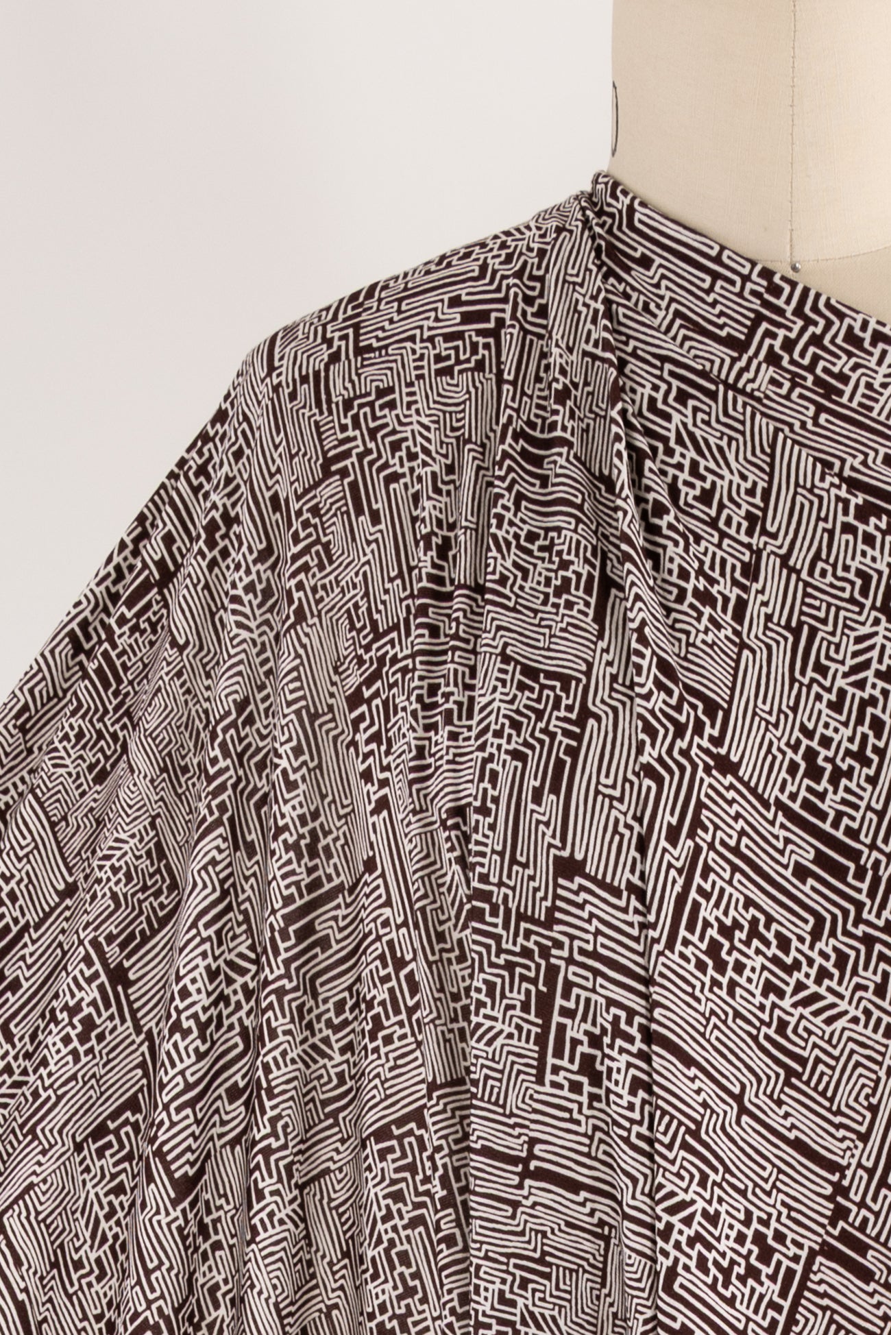 Cocoa Maze Jersey Knit