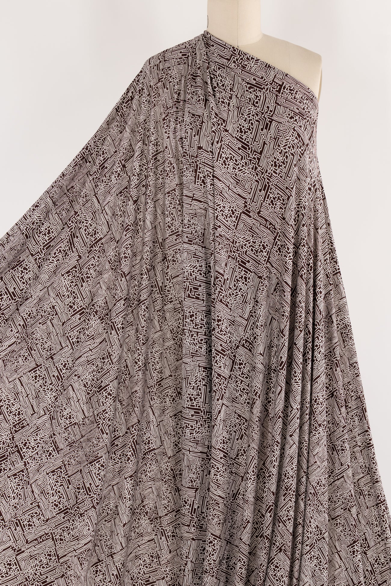 Cocoa Maze Jersey Knit